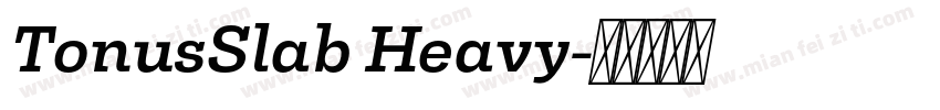 TonusSlab Heavy字体转换
